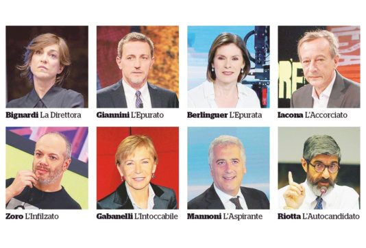 Effetto Bignardi: Giannini fuori, Tg3 in linea con Matteo