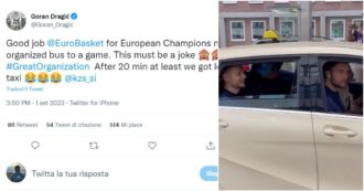Copertina di Eurobasket, la Slovenia in taxi al palasport per giocare l’esordio: gli organizzatori (tedeschi) dimenticano di mandare il bus in hotel