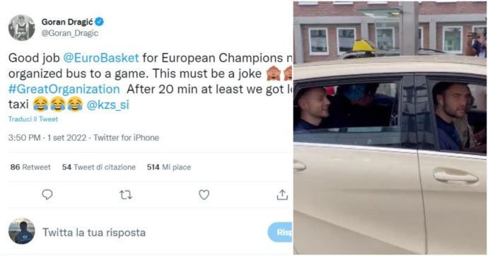 Eurobasket, la Slovenia in taxi al palasport per giocare l’esordio: gli organizzatori (tedeschi) dimenticano di mandare il bus in hotel