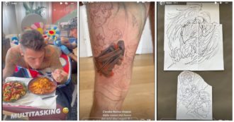 Copertina di Fedez si fa un nuovo tatuaggio dedicato ai figli Leone e Vittoria: “L’araba fenice rinasce dalle ceneri del fuoco dei miei due angeli”