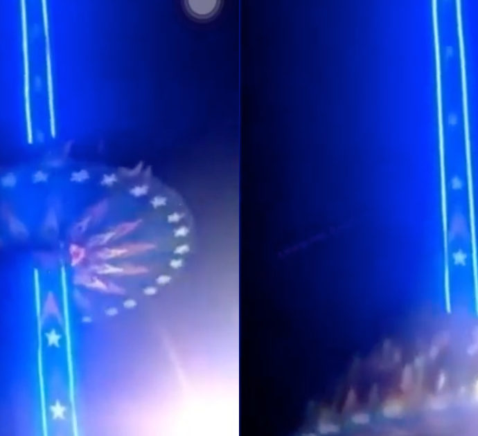 Paura al luna park, giostra si rompe e precipita nel vuoto da 50 metri: dieci feriti