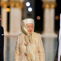 epa10170568 (FILE) –  Britain’s Queen Elizabeth II (C), her husband Prince Philip (L), Duke of Edinburgh, and General Sheikh Mohammed bin Zayed bin Sultan Al Nahyan (R), Crown Prince of Abu Dhabi, visit the Sheikh Zayed Mosque in Abu Dhabi, United Arab Emirates, 24 November 2010 (reissued 08 September 2022). According to a statement issued by Buckingham Palace on 08 September 2022, Britain’s Queen Elizabeth II has died at her Scottish estate, Balmoral Castle, on 08 September 2022. The 96-year-old Queen was the longest-reigning monarch in British history.  EPA/ALI HAIDER *** Local Caption *** 52188754