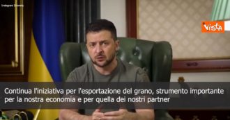 Copertina di Ucraina, Zelensky: “Continuiamo a esportare grano, partite navi per tre continenti”