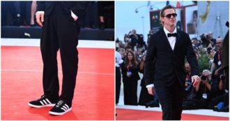 Venice 79, Brad Pitt on the red carpet with sneakers: foot pain or a new look to rejuvenate the (almost) 59 years old?