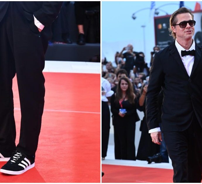 Venezia 79, Brad Pitt sul red carpet con le sneakers: dolore ai piedi o new look per ringiovanire i (quasi) 59 anni?