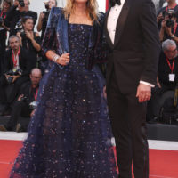 Laura Dern, left, and Hugh Jackman pose for photographers upon arrival at the premiere of the film ‘The Son’ during the 79th edition of the Venice Film Festival in Venice, Italy, Wednesday, Sept. 7, 2022. (Photo by Joel C Ryan/Invision/AP)