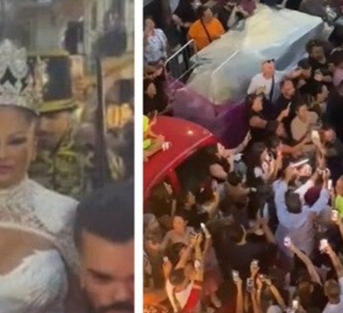 Rita De Crescenzo inaugura il suo “Svergognata Shop”, caos e traffico in tilt a Napoli: neanche le ambulanze riescono a passare, scoppia la polemica – VIDEO