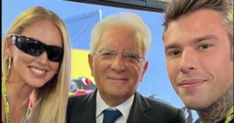 Copertina di Gran Premio di Monza, Chiara Ferragni e Fedez con Sergio Mattarella nel Paddock della Ferrari: il selfie diventa virale – Video