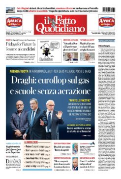 Draghi: euroflop sul gas
 e scuole senza aerazione