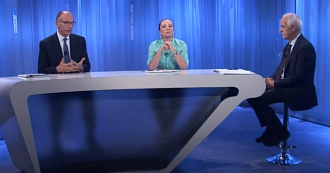 Com’è andato il duello Letta-Meloni. La leader Fdi: “Noi a destra uniti per scelta”. Ma Salvini la incalza: “Perché tentenna sullo scostamento?”