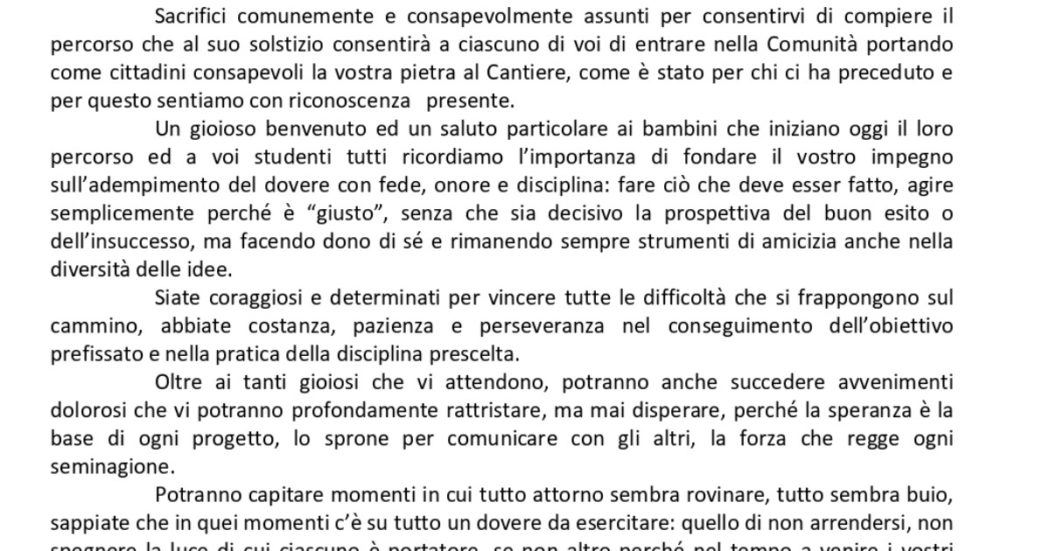 Marche, riecco le lettere “militaresche” del provveditore: “Adempimento del dovere con fede, onore e disciplina, non arrendetevi”