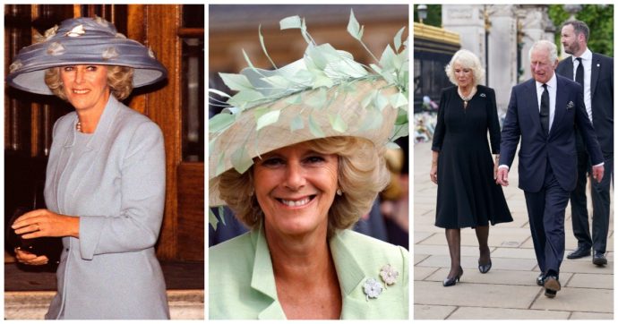 Camilla, la metamorfosi nei look: da inelegante e agghindata con i cappellini alla “cappellaio matto”, alla prima impeccabile uscita da Regina consorte