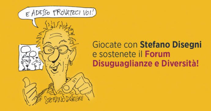 Copertina di Forum Disuguaglianze, Disegni ci mette i suoi fumetti