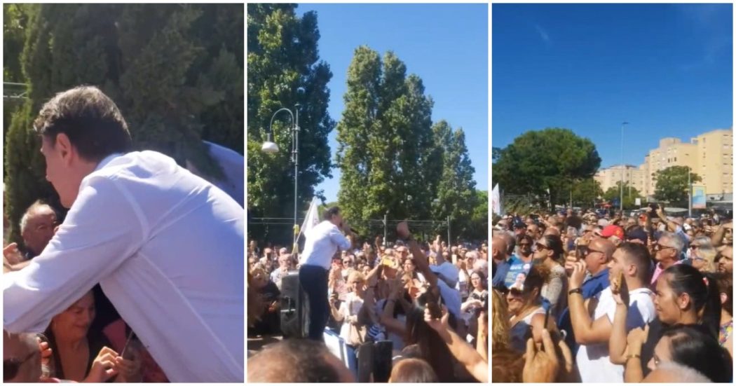Elezioni, Conte a Sant’Elia, uno dei quartieri più poveri di Brindisi: applausi e cori per il leader del Movimento 5 stelle – Video