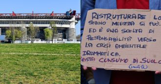 Copertina di C’è chi dice sì al Meazza: a Milano la protesta contro il nuovo stadio. “Demolizione dannosa. Vincoli? La cementificazione sarà uguale”