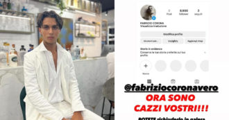 Copertina di Fabrizio Corona torna su Instagram e il figlio Carlos Leon si sfoga: “Ora sono caz** vostri”! Fagli vedere cosa hai preparato papà”