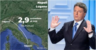 Renzi e la campagna elettorale con il jet privato, è polemica: “Con un volo ha inquinato più di una persona in un anno”