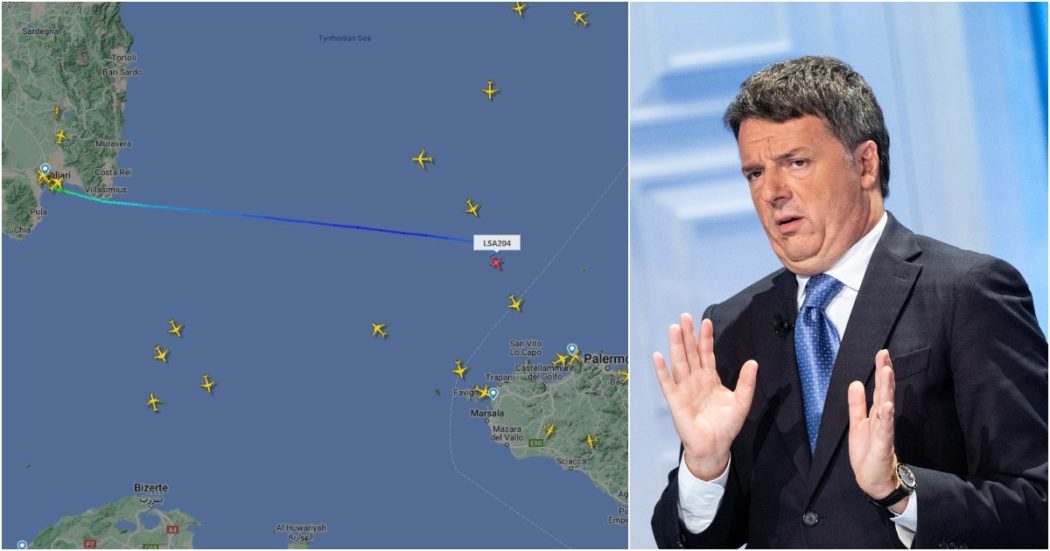 La lotta al reddito di cittadinanza di Renzi? Si fa inquinando col jet privato. Il leader d’Italia viva insiste: aereo a noleggio per Palermo