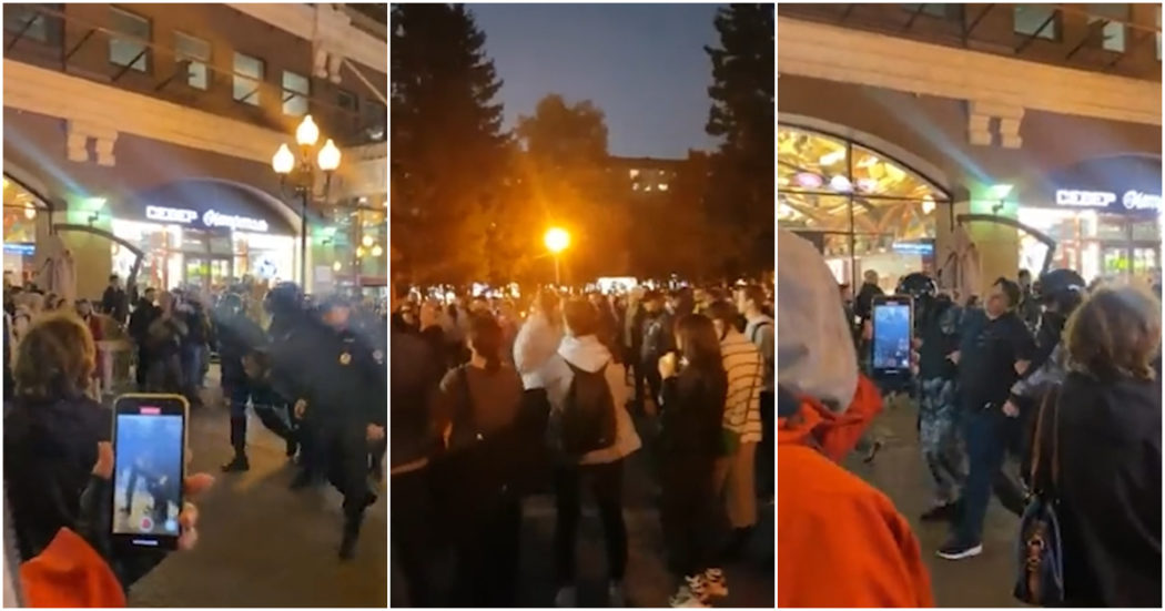 Russia, proteste contro Putin nelle principali città. I cori delle persone scese in strada: “No alla guerra” – Video