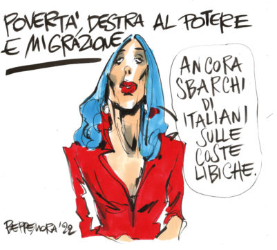 Copertina di La vignetta di Beppe Mora