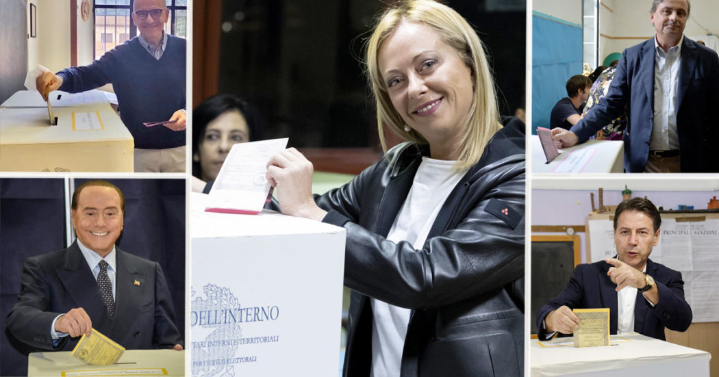 Elezioni politiche 2022: risultati, exit poll e proiezioni in diretta – Fdi al 23/27%, Pd al 18/22, M5s 13,5/17,5, Lega al 9,5/13,5, Forza Italia e Calenda 6/8