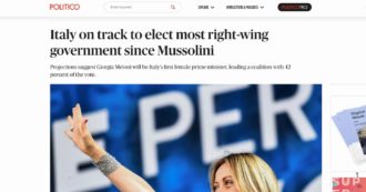 Copertina di “Il governo più a destra dai tempi di Mussolini”