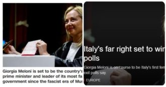 Copertina di Elezioni, ecco come vedono la vittoria di Fratelli d’Italia i giornali esteri. Cnn: “Meloni la premier più a destra dopo Mussolini”