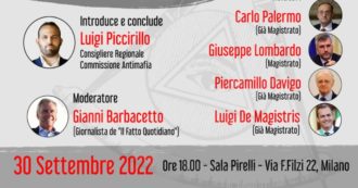Copertina di Massoneria, mafie e politica: il dibattito in Regione Lombardia con Davigo, Lombardo e De Magistris