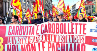 Copertina di Caro energia, manifestazione Usb a Milano: “L’agenda Draghi distruggerà il Paese”. Gli studenti: “Bollette troppo alte per i fuorisede”