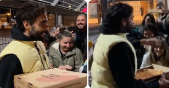 Copertina di Marco Mengoni consegna pizze ai fan: “Sei speciale”, “Solo tu potevi fare un gesto del genere”. Il gesto prima del concerto