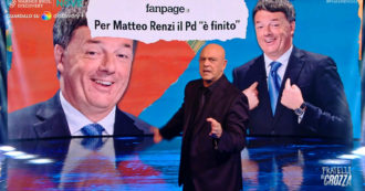 Copertina di Il monologo di Crozza sulla crisi del Pd: “Renzi è come un serial killer che confessa tutto in tv per megalomania. Bonaccini? Sembra Zoolander”