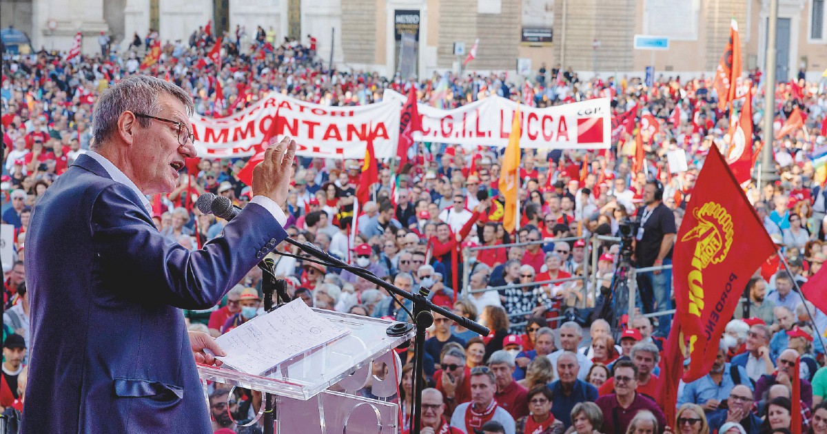 La Piazza Larga Di Landini. Con La Cgil Il Pd, La Sinistra E Per La ...