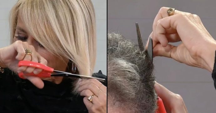 Che Tempo Che Fa, Luciana Littizzetto e Fabio Fazio si tagliano i capelli per le donne iraniane: “Combattono per vivere come viviamo noi”