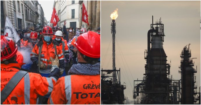 Francia, distributori di benzina a secco per lo sciopero nelle raffinerie: il governo precetta gli operai. Ma l’astensione dal lavoro continua