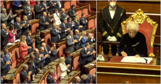Copertina di Segre in Senato: “Tocca a me presiedere la seduta a 100 anni dalla marcia su Roma”. Applausi da tutto l’emiciclo