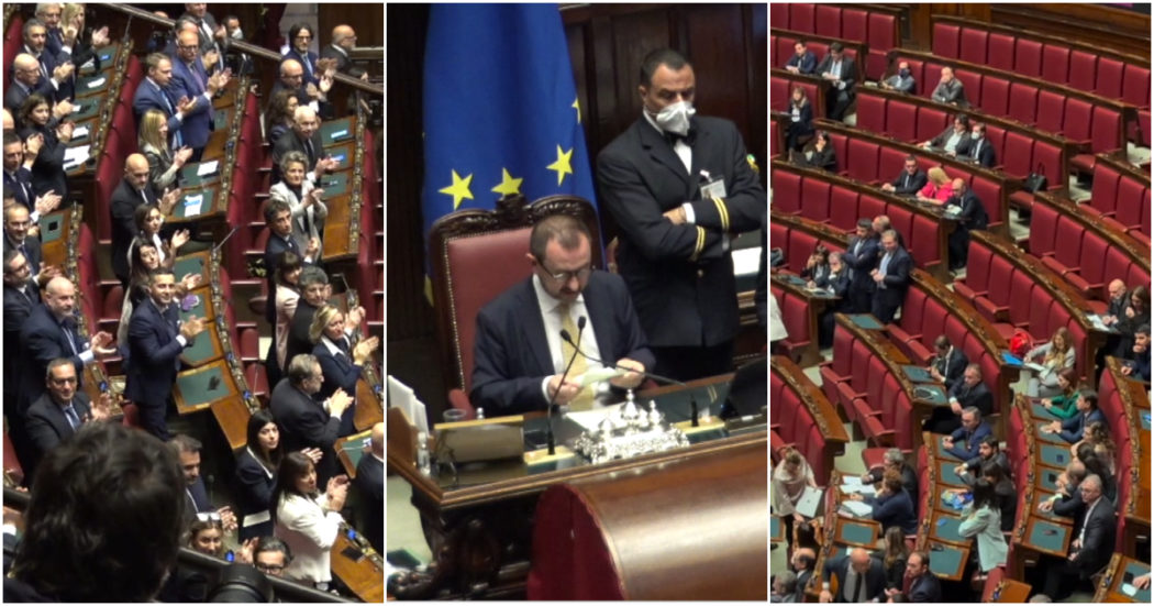 Camera, Fontana eletto presidente: i renziani si uniscono agli applausi del centrodestra, Pd e M5s fermi – Video