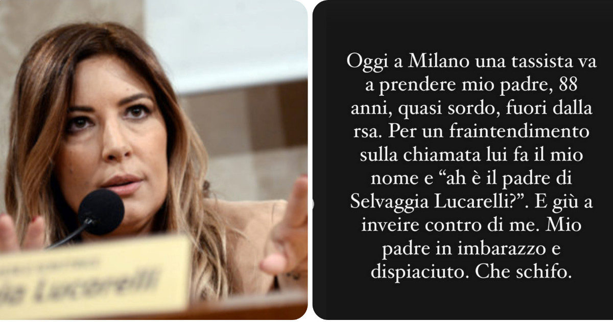 Selvaggia Lucarelli: “Mio padre insultato dal tassista fuori dalla Rsa solo perché è mio padre. Che schifo”