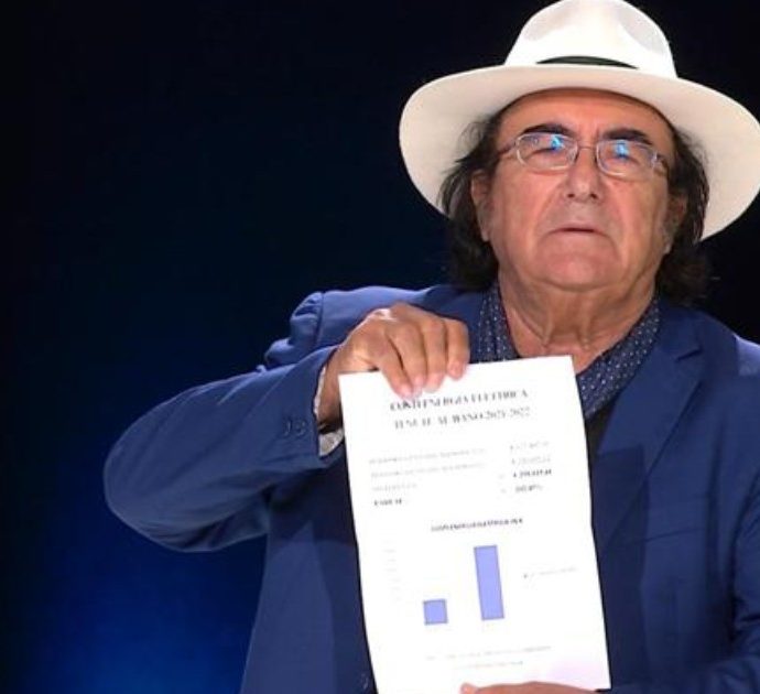 Cartabianca, Al Bano mostra la bolletta da 385.605 euro: “Un aumento assurdo”