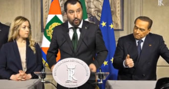 Copertina di Consultazioni, quando Berlusconi rubò la scena a Salvini: ecco come andò nel 2018 – Video