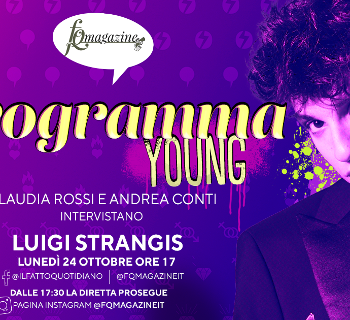 Luigi Strangis: “Voglio la gonna”. Il vincitore di Amici tra musica e cinema: rivedi la diretta con Claudia Rossi e Andrea Conti
