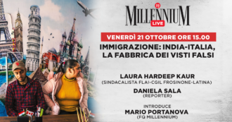 Copertina di “Immigrazione: India-Italia, la fabbrica dei visti falsi”, alle 15 segui la diretta di Millennium Live