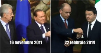 Copertina di Campanella, 10 anni di passaggi di consegne: da Berlusconi-Monti a Conte-Draghi passando per Renzi-Letta tra sorrisi e imbarazzi