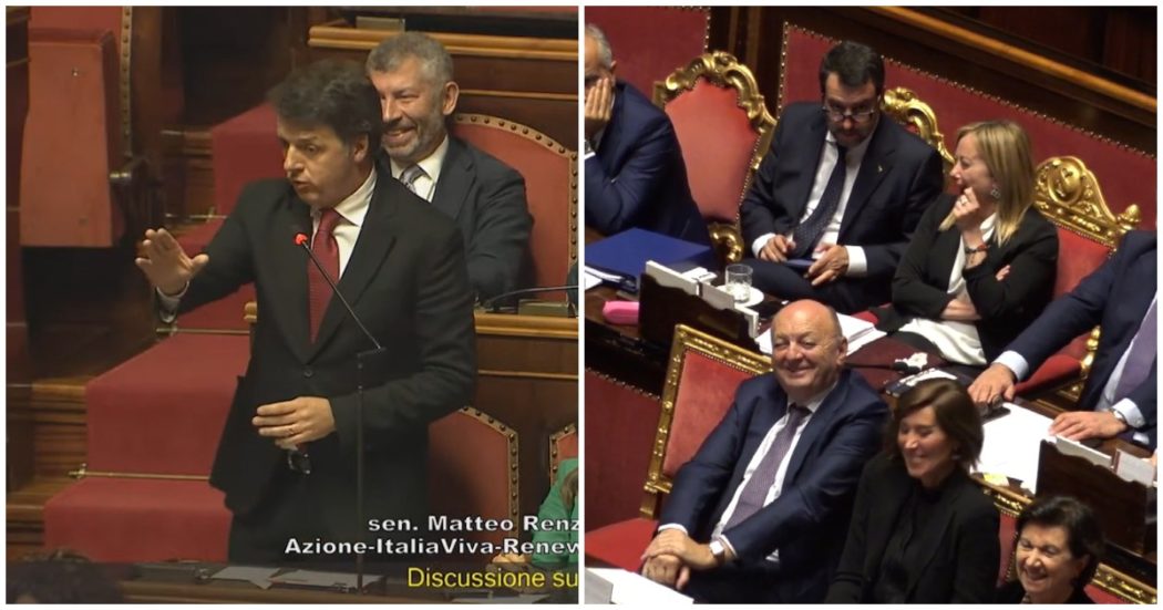 Renzi al Senato attacca il Pd: “La vostra non è opposizione, è masochismo”. E incassa applausi e risate da Meloni, Salvini e Berlusconi