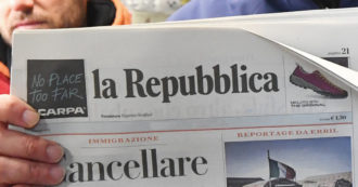 Copertina di “Repubblica” sciopera contro Molinari