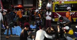 Copertina di Seul, 153 ragazzi morti nella calca durante i festeggiamenti di Halloween. Altri 82 sono feriti, 355 le persone ancora disperse