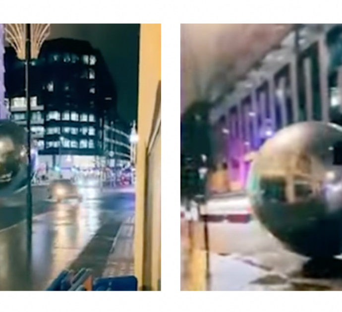 Perché due grosse palle hanno rotolato sulla strada (video)