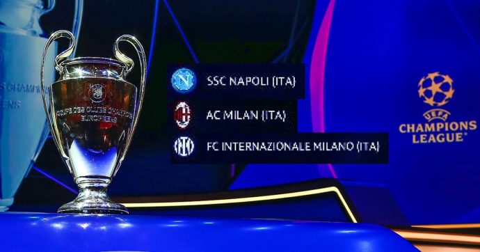 Champions sorteggi: ecco le possibili avversarie di Napoli, Inter e Milan agli ottavi. E le milanesi “ringraziano” la Juventus