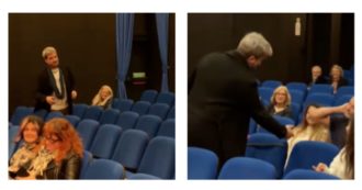Copertina di Paolo Ruffini, il suo film in una sala quasi vuota. Lui stringe la mano ai pochi presenti: “Grazie infinite” (Video)