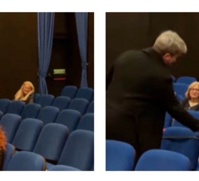 Paolo Ruffini, il suo film in una sala quasi vuota. Lui stringe la mano ai pochi presenti: “Grazie infinite” (Video)