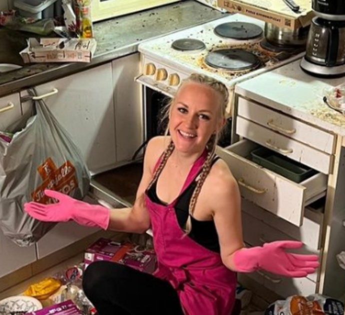 Auri Katariina, la “Regina delle pulizie” che gira il mondo per pulire gratis case piene di topi, vermi e muffa